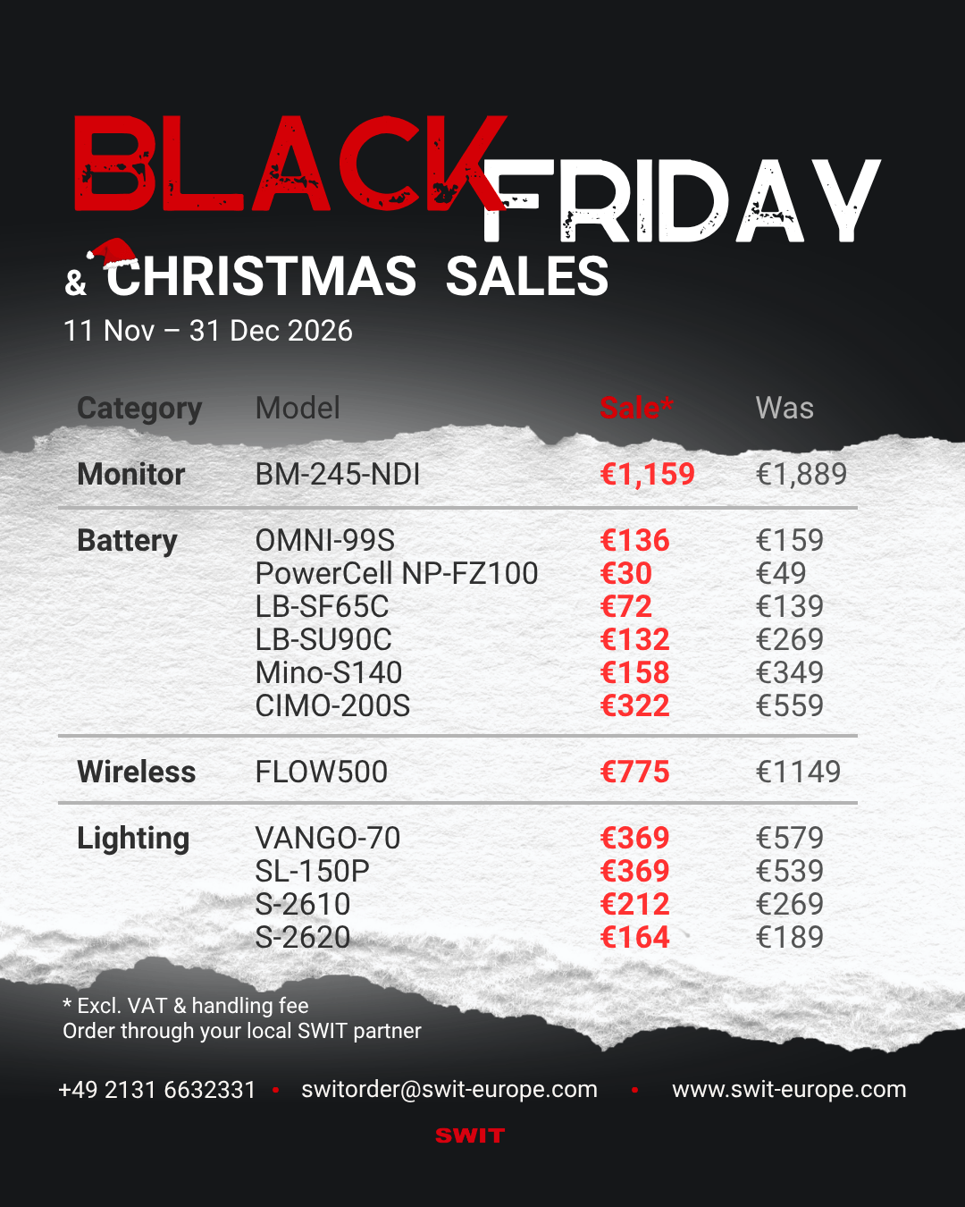 Black Friday and Christmas 2026 promotion overview