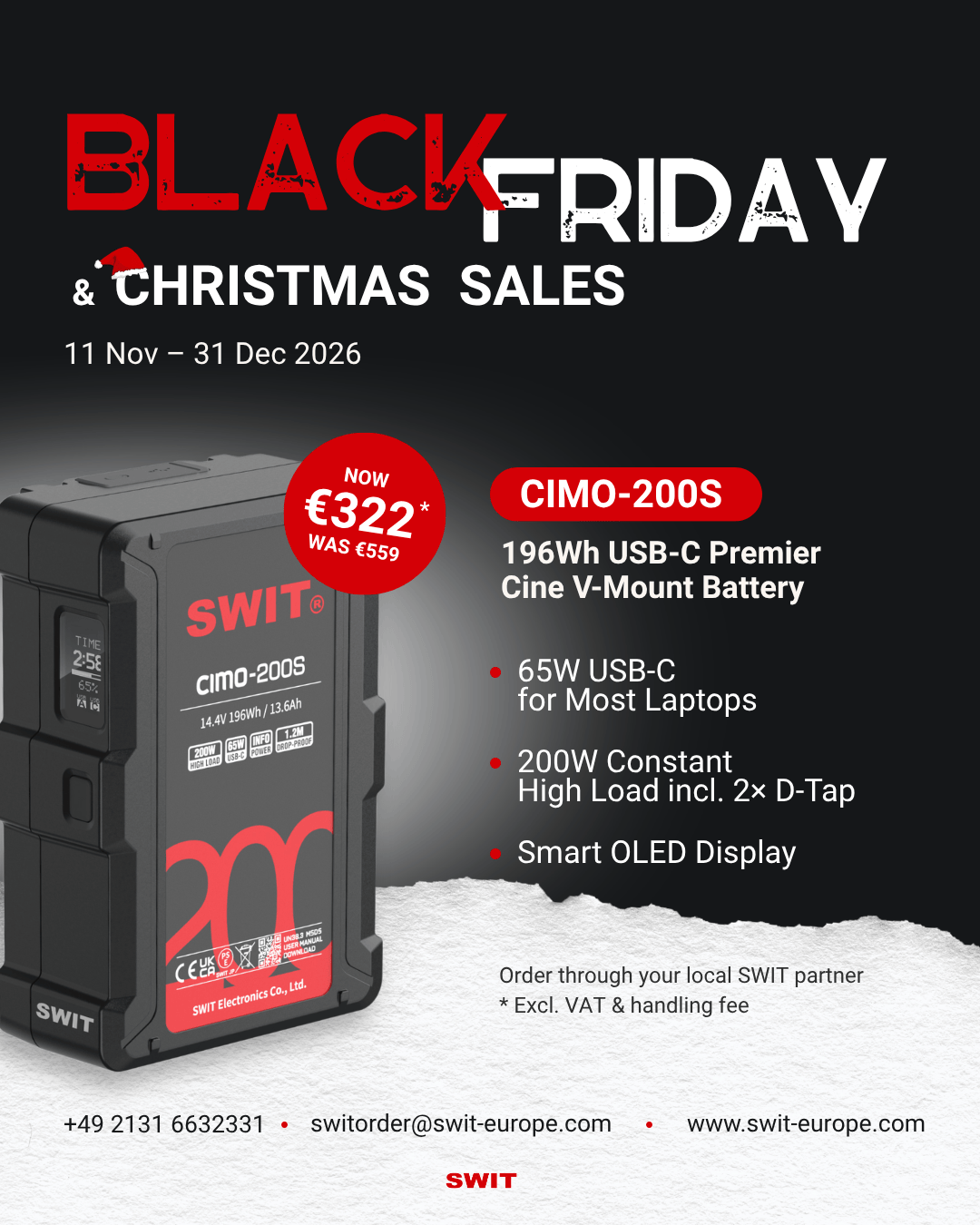 CIMO-200S — Black Friday and Christmas 2026 promotion