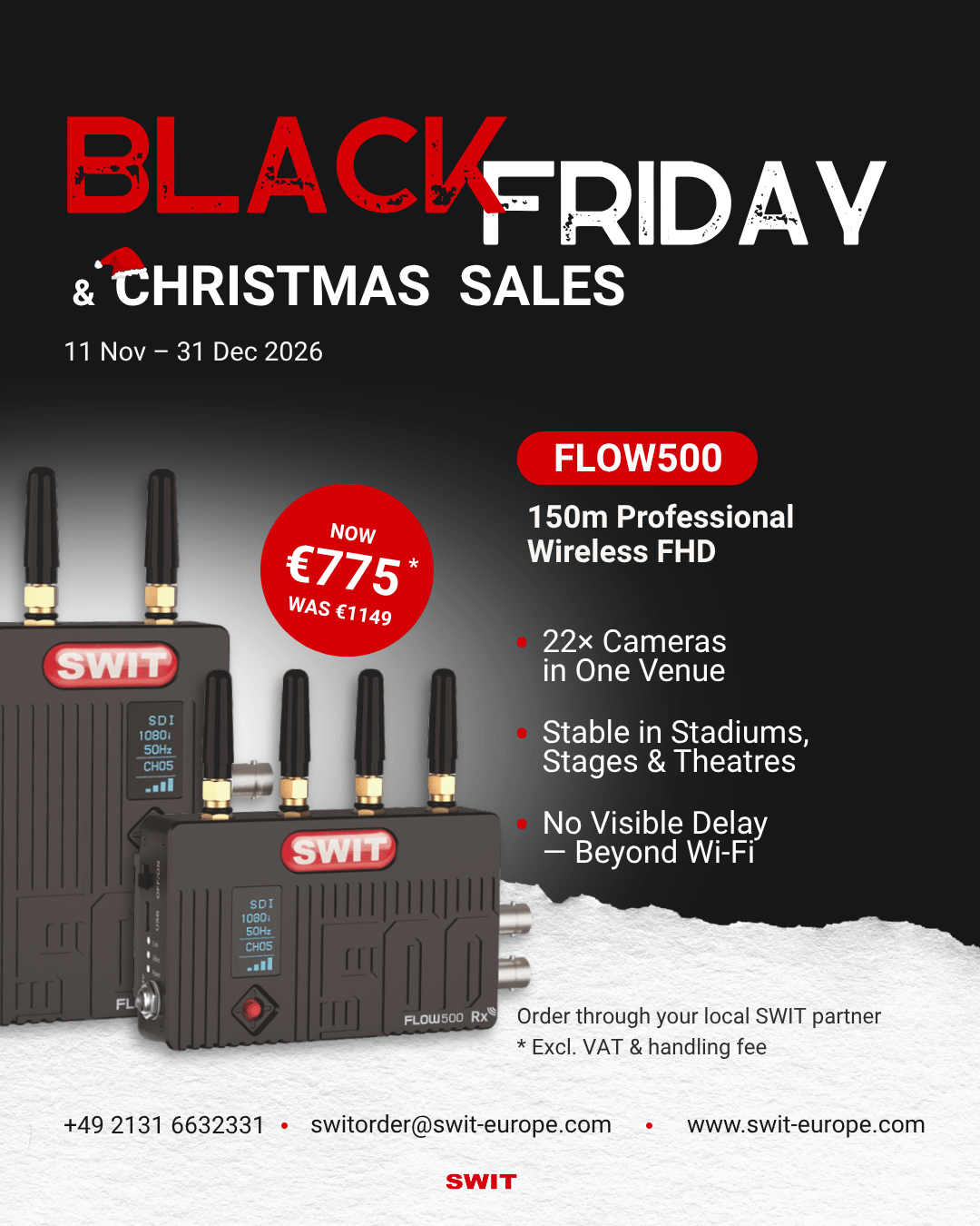 FLOW500 — Black Friday and Christmas 2026 promotion
