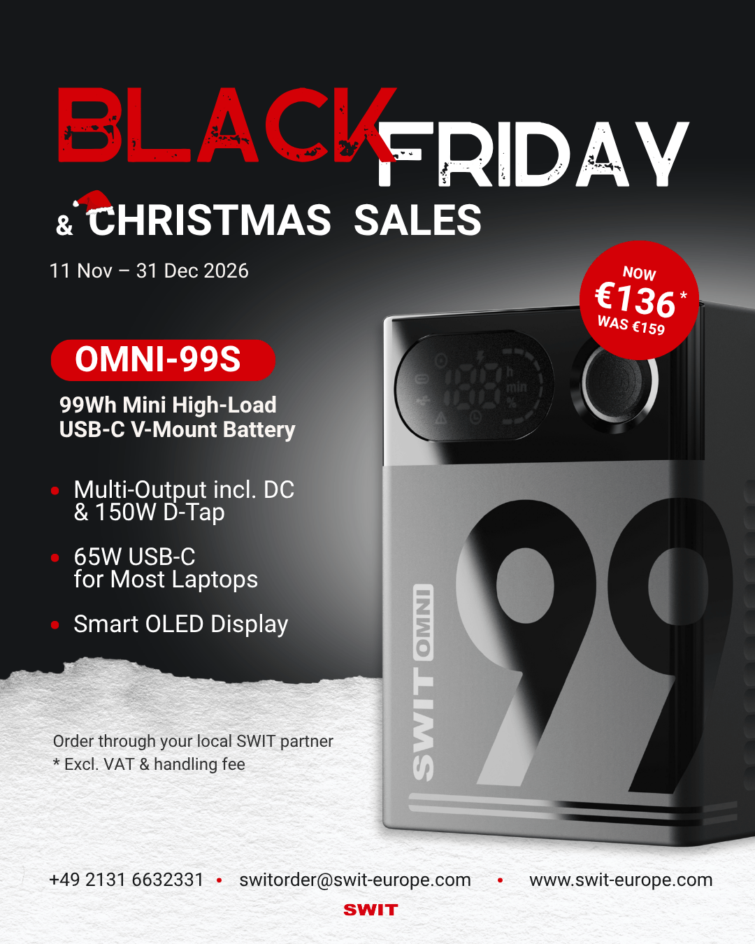 OMNI-99S — Black Friday and Christmas 2026 promotion