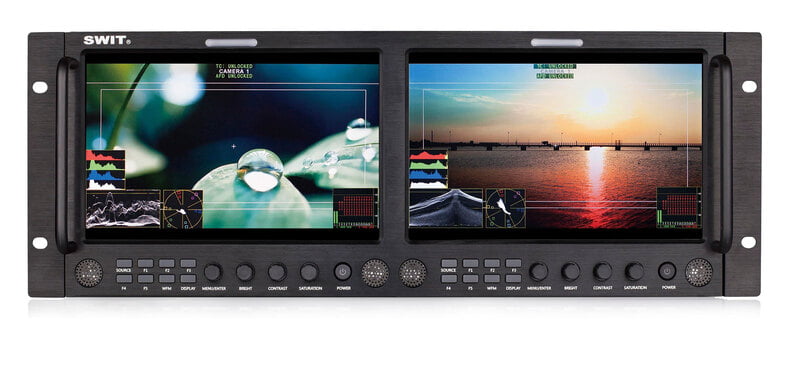 M-1093F | 2x9" Rackmount IPS LCD Panel, Waveform
