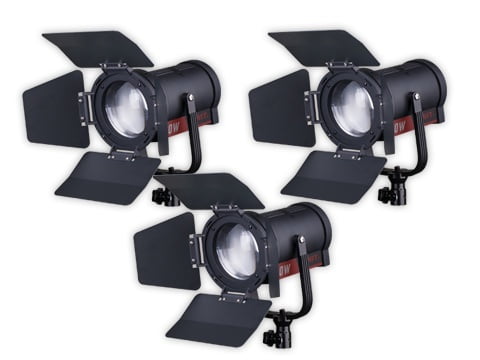 FL-C60D 3KIT | Set of 3 x 60W LED Spotlight, 25000lux, V-Mount, DMX