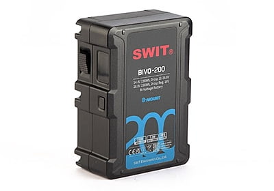 BIVO-200 | 200Wh 14V/28V 200W High Load B-Mount Battery with OLED and powerful 2xD-taps