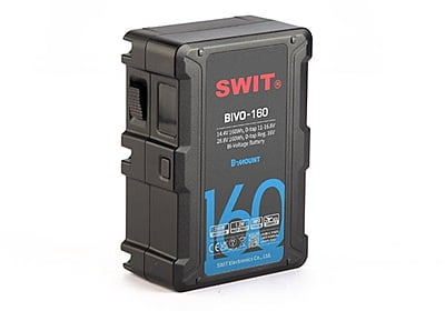 BIVO-160 | 160Wh 14V/28V 200W High Load B-Mount Battery with OLED and powerful 2xD-taps