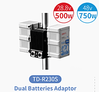 TD-R230S | 750W Super High load 48V/24V  Flexible Stand-mounted Adaptor for dual batterieS, V-mount