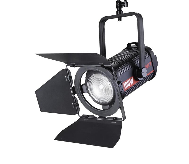 FL-C100D | 100W Bi-color Fanless Studio 55000lux TLCI99 LED Fresnel Spot Light FL-C100D | 100W Bi-color Fanless Studio 55000lux TLCI99 LED Fresnel Spot Light