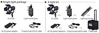 FL-C60D 3KIT | Set of 3 x 60W LED Spotlight, 25000lux, V-Mount, DMX