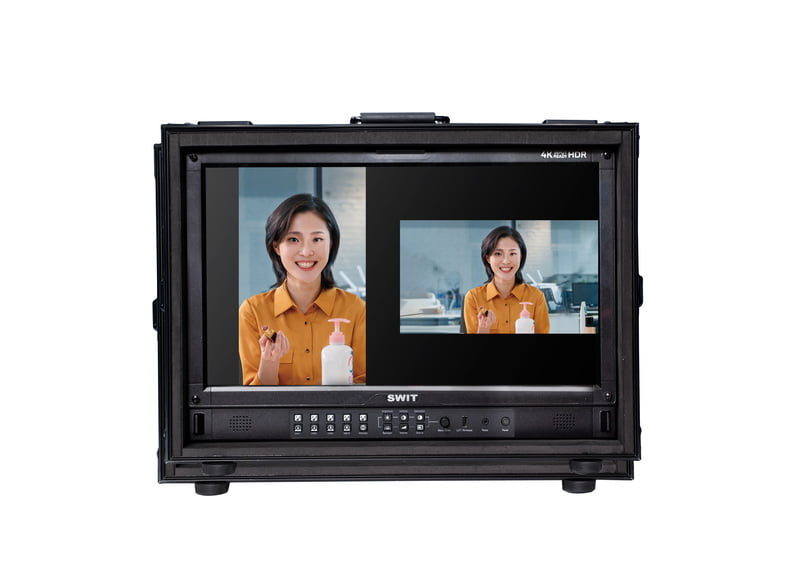 FM-215HDR | 21.5" professional FHD Filed Monitor with flight case and 12G-SDI 4K QLED High-bright HDR 100%DCI-P3 Zero-Delay and optional auto-Calibration
