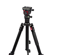 MUF50 | Aluminum Camera Tripod KIT, with SWIT TH50 Fluid Video Head, 5kg Payload, Soft Bag.