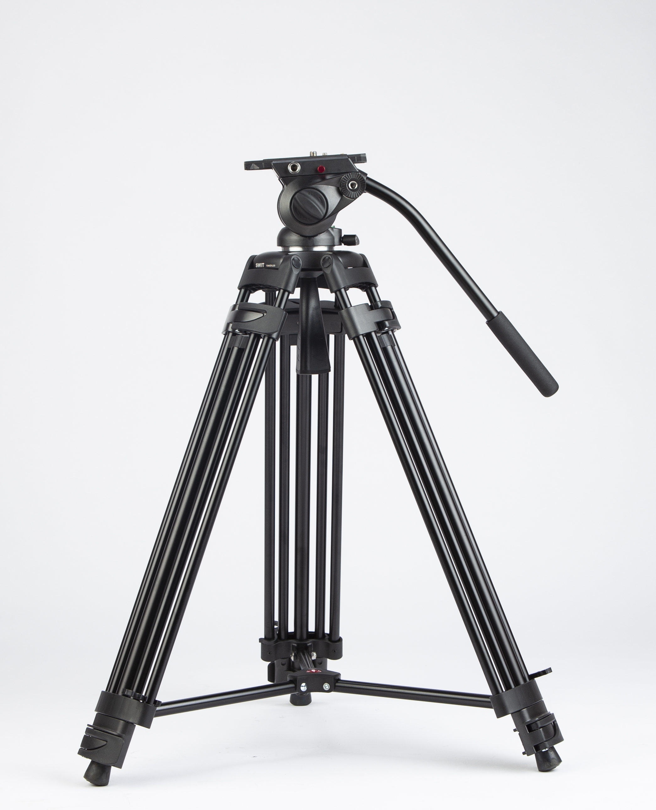 TOWER100 | Aluminum Camera Tripod KIT, with SWIT TH100A Fluid Video Head, Mid-level Spreader, 10kg Payload, Soft Bag