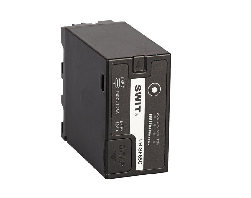 LB-SF65C | 75Wh/10.4Ah USB-C NP-F-type DV battery with 12V D-tap, Sony L-series compatible