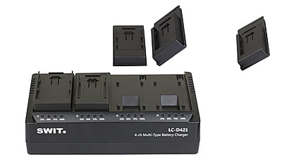 LC-D421C KIT | 4-CH DV charger with 4x Canon BP Style plates