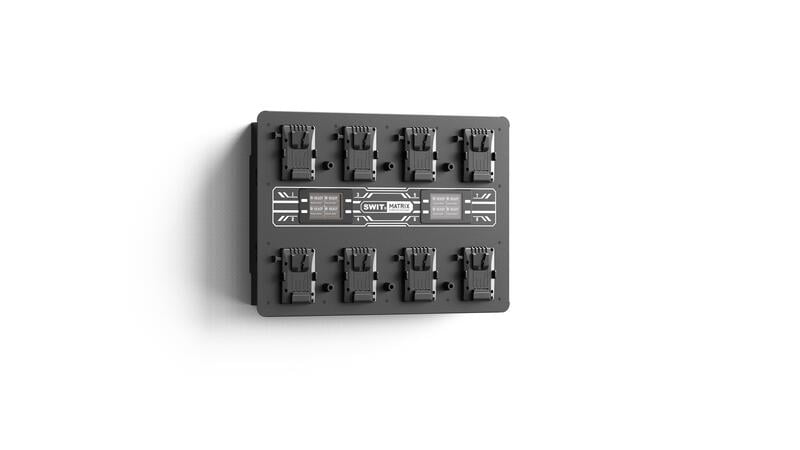 MATRIX-S8 | 8ch x max 6A Top Fast Simultaneous 14V/28V Wall Charger, V-mount (PC-W861S) MATRIX-S8 | 8ch x max 6A Top Fast Simultaneous 14V/28V Wall Charger, V-mount (PC-W861S)