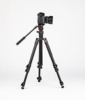 MUF50 | Aluminum Camera Tripod KIT, with SWIT TH50 Fluid Video Head, 5kg Payload, Soft Bag.