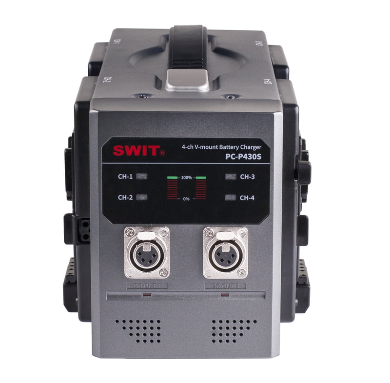 PC-P430S | 4ch x 3A Fast Simultaneous Charger with 2-XLR DC out, V-Mount PC-P430S | 4ch x 3A Fast Simultaneous Charger with 2-XLR DC out, V-Mount