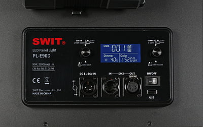 PL-E90D | 3rd Generation Natural-Born-Soft TLCI-99 90W LED Panel Light, ultra slim, SWIT patent, V-Mount, DMX