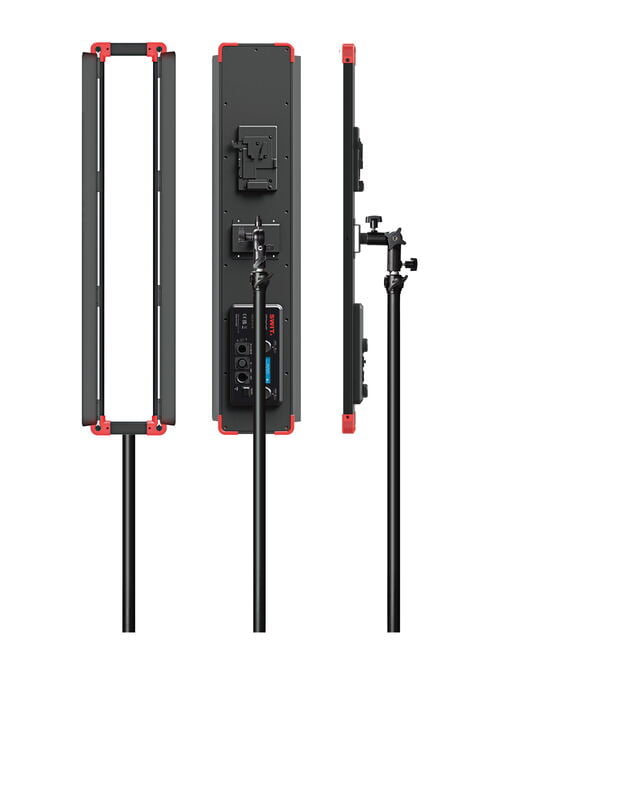 PL-E90L 3KIT | Set of 3 x 1:7.5 Natural-Born-Soft TLCI-99 90W LED Panel Lights with tripods and trolleycase, ultra slim, SWIT patent, V-Mount, DMX PL-E90L 3KIT | Set of 3 x 1:7.5 Natural-Born-Soft TLCI-99 90W LED Panel Lights with tripods and trolleycase, ultra slim, SWIT patent, V-Mount, DMX