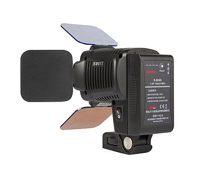 S-2041 | 23W 1200Lux COB LED On-camera Light,5000k,, with 5600K and 3200K filter