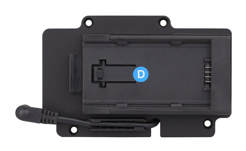 S-7003D | Panasonic VBD/VBR/CGA mount plate, screw-mountable with pole DC socket, also for S-1053 monitor S-7003D | Panasonic VBD/VBR/CGA mount plate, screw-mountable with pole DC socket, also for S-1053 monitor