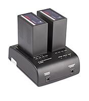 S-3602D | 2x2A DV charger compatible to Panasonic VBD/VBR/CGA  series