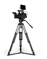 TOWER150C | Carbon-fiber Camera Tripod KIT, with SWIT TH150 Fluid Video Head, Ground Spreader, 15kg Payload, Soft Bag