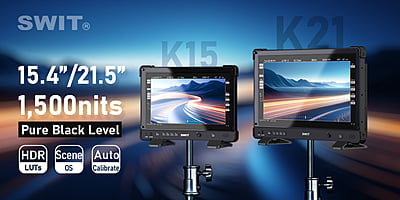 K15(in Carrying Case) | 15.4" professional High-bright HDR FHD Field Monitor with Carrying Case, V-mount